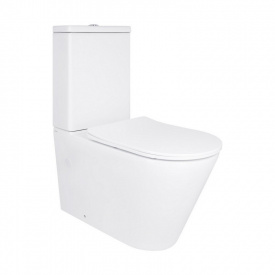 Унітаз підлоговий Qtap Vlasta безобідковий з сидінням Soft-close білий (QT28228300W)