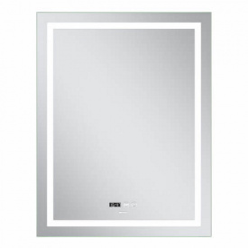 Дзеркало Mixxus Premium Flash MR21-70x90 LED Touch, Anti-fog, димер, годинник (MP6618)