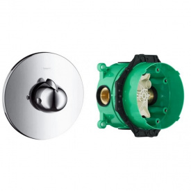 Термостат для душу Hansgrohe Ecostat E з IBOX universal прихованою частиною хром (15710000+01800180)