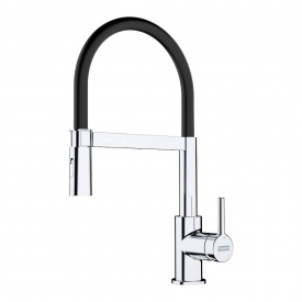 Змішувач Franke Lina з гнучким виливом, хром/чорний (115.0626.085)
