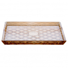 Блюдо для закусок YIWU Lirmartur facet 24.5x20.5x2 см Коричневый (HP-YH-53)
