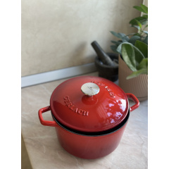 Каструля Gerlach Natur Iron 21 см 3 л Червоний (5901035508477) Лубни