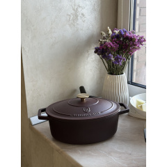 Каструля Berlinger Haus Leonardo Collection 30 см 4.65 л Бордовий (BH-6543) Ірпінь