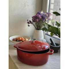 Жаровня Gerlach Natur Iron 31 см 5.5 л Красный (5901035509917) Херсон