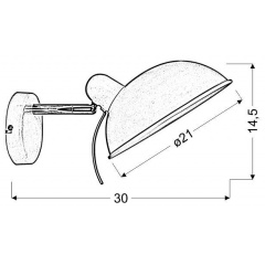 Бра Candellux Durio 30x14.5 см Біло-сріблястий (21-51448) Ірпінь