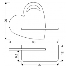 Настінний світильник Candellux Heart 36x26 см Коричнево-синій (21-84576) Долина