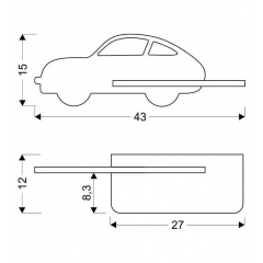 Настенный светильник Candellux Car 43x15 см Коричнево-зеленый (21-85092) Славянск