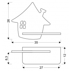 Настенный светильник Candellux House 35x26 см Коричнево-зеленый (21-85214) Васильков