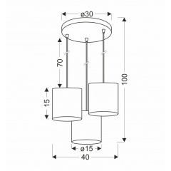Люстра Candellux Legno 40x100 см Чорний (33-18342) Запоріжжя