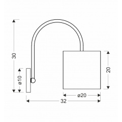 Бра Candellux Atlanta 32x30 см Білий (21-00668) Вільнянськ