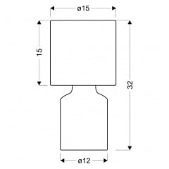 Настільна лампа Candellux Iner 15x32 см Сірий (41-79886) Ужгород