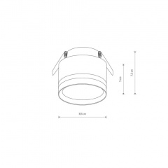 Точечный светильник Nowodvorski Murter 8.5x7.5 см Черный (Now10489) Купянск