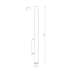 Настінний світильник Nowodvorski Fourty 7.5x4x60 см Білий (Now10758) Київ