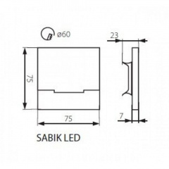 Світильник сходовий Kanlux Sabik 7.5x7.5x0.7 см Сірий (Kan23108) Бородянка