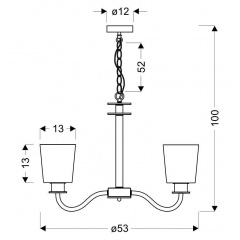 Люстра Candellux Schubert 53x100 см Чорно-золотистий (35-74249) Переяслав-Хмельницький