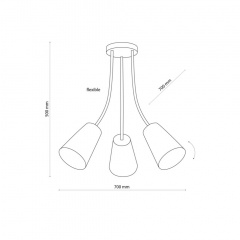 Люстра TK Lighting Wire 70x50 см Білий (TK6024) Буча