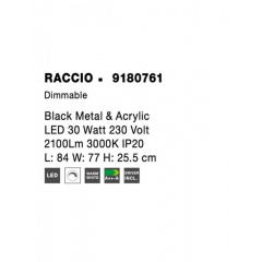 Люстра Nova Luce Raccio 84x77x25.5 см Чорний (Nova9180761) Вишневе