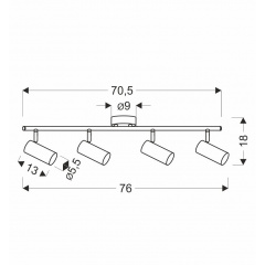 Спот Candellux Colly 76x18 см Латунь (94-01740) Іршава