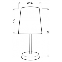 Настольная лампа Candellux Gala 14x31 см Белый (41-98279) Приморск
