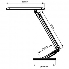 Настільна лампа Polux Optimum 32x18.5x45 см Білий (Pol324979) Ізюм