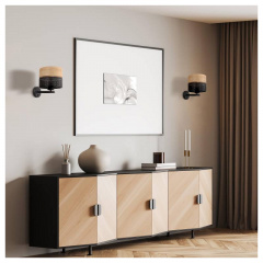 Бра TK Lighting Nicol 20x24 см Чорний (TK6539) Рівне