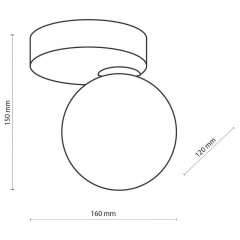 Стельовий світильник TK Lighting Bianca 16x12x15 см Золотисто-білий (TK4695) Шепетівка