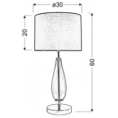Настільна лампа Candellux Marrone 30x60 см Сріблясто-рожевий (41-01252) Кременець