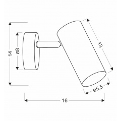 Бра Candellux Colly 16x14 см Латунь (91-01702) Миколаїв