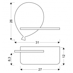 Настенный светильник Candellux Baloon 31x26 см Коричнево-золотистый (21-85108) Вышгород