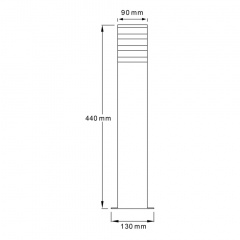 Вуличний світильник Polux Teksas 13x9x44 см Чорний (Pol316172) Тернопіль