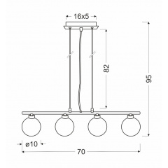 Люстра Candellux Raisa 70x95 см Хром (34-01399) Кропивницький