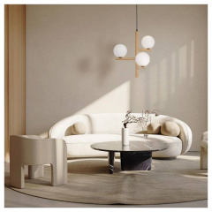 Люстра TK Lighting Estera 33x120 см Бежево-чорний (TK6799) Бровари