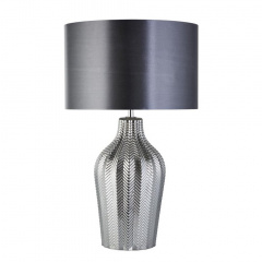 Настільна лампа Searchlight Chevron 33x52 см Хром (SeEU3452SM) Дніпро