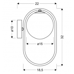 Бра Candellux Cordel 22x32 см Чорний (21-10179) Київ