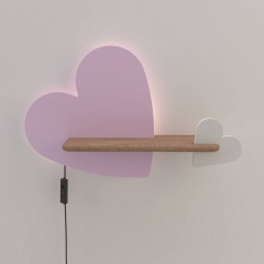 Настінний світильник Candellux Heart 43x26 см Коричнево-рожевий (21-84552) Хмільник