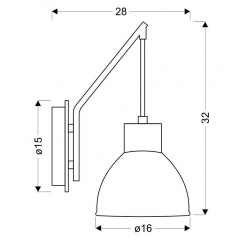Бра Candellux Vario 28x32 см Коричнево-чорний (21-73495) Кривий Ріг