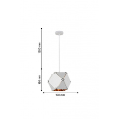 Люстра WunderLicht M 15x136 см Бело-черный (M-3131-31W) Токмак