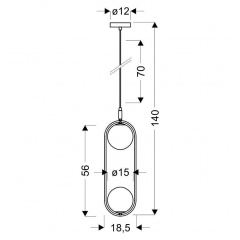 Люстра Candellux Cordel 18.5x140 см Латунь (32-73464) Конотоп