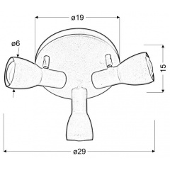 Спот Candellux Picardo 29x15 см Зелений (98-50601) Суми