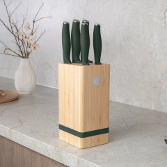 Набір ножів Berlinger Haus Matte Green 6 предметів Зелений (BH-2751) Київ