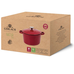Каструля Gerlach Natur Iron 21 см 3 л Бордовий (5901035449466) Балаклія