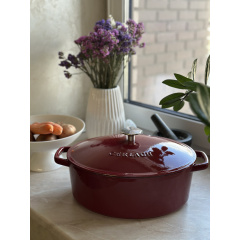 Жарівня Gerlach Natur Iron 31 см 5.5 л Бордовий (5901035508484) Васильків