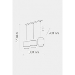 Люстра TK Lighting Boho 80x82 см Білий (TK6531) Ізмаїл