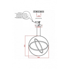 Люстра Laguna Lighting 425 60x180 см Золотистий (42513-60) Київ
