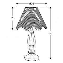 Настільна лампа Candellux Lola 26x41 см Синій (41-04710) Березне