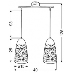 Люстра Candellux Sabrin 40x120 см Білий (32-54869) Володимир-Волинський