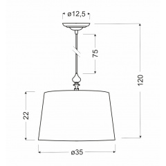 Люстра Candellux Prima 35x120 см Золотистий (31-09241) Ірпінь