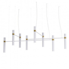 Люстра PikArt Tube Chandelier 200x48 см Бело-золотистый (5299-15) Виноградов
