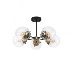 Люстра Candellux Lens 60x32 см Латунно-черный (35-01306) Вараш