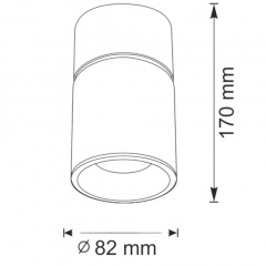 Точковий світильник Polux Nixa 8.2x8.2x17 см Білий (Pol314239) Київ